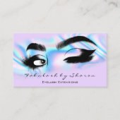 Makeup Artist Eyelash QRCODE Holografisches Rosa Visitenkarte (Vorderseite)