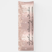 Makeup Artist Eyelash Rose Gold Tropfen Britisch z Banner (Vertikal)