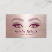 Makeup Artist Eyelash Rose Goldener Salon Visitenkarte (Vorderseite)