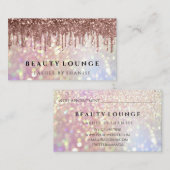 Makeup Artist Eyelash Rose Tropfen Glitzer Hair Na Terminkarte (Vorne/Hinten)