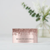 Makeup Artist Eyelash Rose Tropfens Haarnails Terminkarte (Stehend Vorderseite)