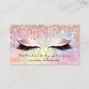 Makeup Artist Eyelash Tropfens Rose Holograph Visitenkarte