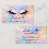 Makeup Artist Eyelashes Brows Holograph Gold Visitenkarte (Vorne/Hinten)