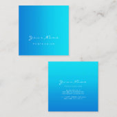 Makeup Artist Eyelashes Glitzer Blue Ocean Quadratische Visitenkarte (Vorne/Hinten)