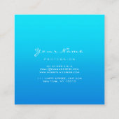 Makeup Artist Eyelashes Glitzer Blue Ocean Quadratische Visitenkarte (Rückseite)