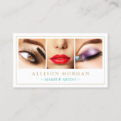 Makeup Artist Eyelashes Lips Eyeshadow Fotos Visitenkarte (Vorderseite)