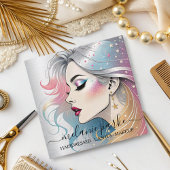 Makeup Artist Eyelashes QR Code Silver Quadratische Visitenkarte