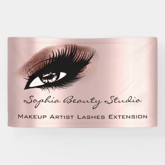 Makeup Artist Eyelashes Rose Banner (Horizontal)