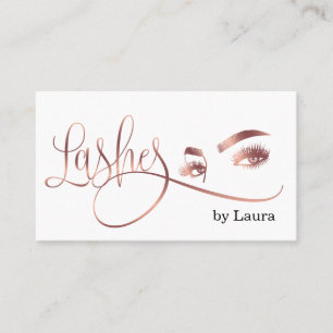 Makeup artist Eyelashes Rose Gold Schönheitssalon  Visitenkarte