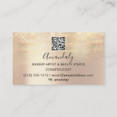 Makeup Artist Eyelashes Rose QRCODE Logo Broschüre Visitenkarte (Rückseite)