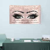 Makeup Artist Eyelashes Rose Tropfen Glitzer Banner (Messeveranstaltung)
