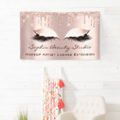 Makeup Artist Eyelashes Rose Tropfen Pink Glitzer Banner (Insitu)