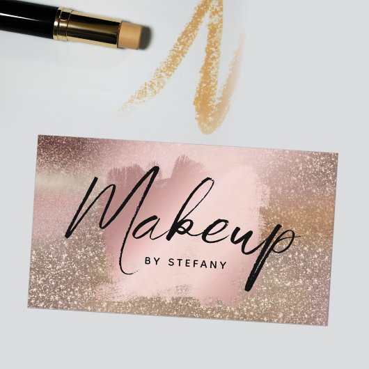 Makeup Artist Eyeliner Lettering Pastel Glam Visitenkarte