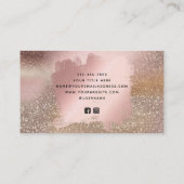 Makeup Artist Eyeliner Lettering Pastel Glam Visitenkarte (Rückseite)