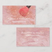 Makeup Artist Eyes Lash Glitzer Rose Pulver Kupfer Visitenkarte (Vorne/Hinten)