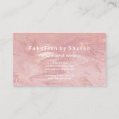 Makeup Artist Eyes Lash Glitzer Rose Pulver Kupfer Visitenkarte (Rückseite)