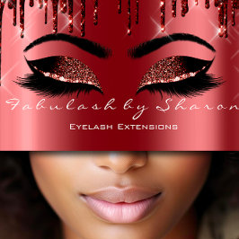 Makeup Artist Eyes Lash Glitzer Tropfen Brown Masr Visitenkarte