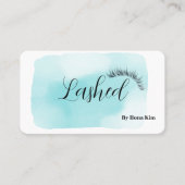 Makeup Artist Eyes Lashes Blush blue Wasserfarbe Visitenkarte (Vorderseite)