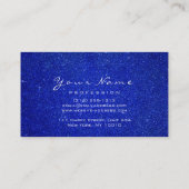 Makeup Artist Eyes Lashes Glitzer Cobalt Blue Gold Visitenkarte (Rückseite)