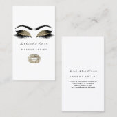 Makeup Artist Eyes Lashes Glitzer Eyebrows Lippen Visitenkarte (Vorne/Hinten)