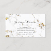 Makeup Artist Eyes Lashes Glitzer Gold Marmor Visitenkarte (Rückseite)