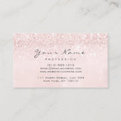 Makeup Artist Eyes Lashes Glitzer Pink Blush Visitenkarte (Rückseite)