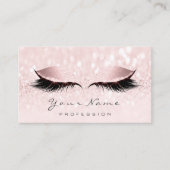 Makeup Artist Eyes Lashes Glitzer Pink Blush Visitenkarte (Vorderseite)
