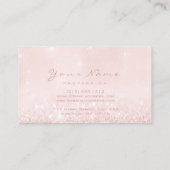 Makeup Artist Eyes Lashes Glitzer Pink Pastell Visitenkarte (Rückseite)