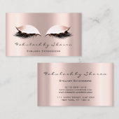 Makeup Artist Eyes Lashes Glitzer Pink Rose Spark Visitenkarte (Vorne/Hinten)