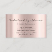 Makeup Artist Eyes Lashes Glitzer Pink Rose Spark Visitenkarte (Rückseite)