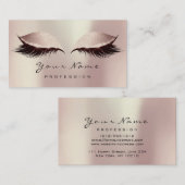 Makeup Artist Eyes Lashes Glitzer Rosa Rose Blush Visitenkarte (Vorne/Hinten)