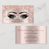 Makeup Artist Eyes Lashes Glitzer Tropfen Blush Sp Visitenkarte (Vorne/Hinten)