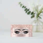 Makeup Artist Eyes Lashes Glitzer Tropfen Blush Sp Visitenkarte (Stehend Vorderseite)