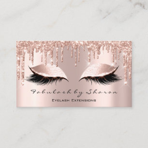 Makeup Artist Eyes Lashes Glitzer Tropfen Foto Visitenkarte