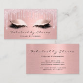 Makeup Artist Eyes Lashes Glitzer Tropfen Rose Blu Visitenkarte (Vorne/Hinten)