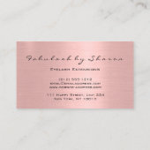 Makeup Artist Eyes Lashes Glitzer Tropfen Rose Blu Visitenkarte (Rückseite)