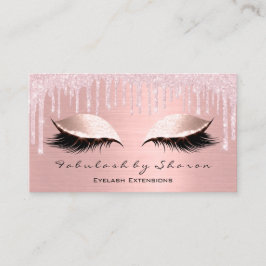 Makeup Artist Eyes Lashes Glitzer Tropfen Rose Blu Visitenkarte