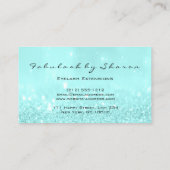 Makeup Artist Eyes Lashes Glitzer Tropfen Rose Blu Visitenkarte (Rückseite)