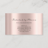 Makeup Artist Eyes Lashes Glitzer Tropfen Rose Lux Visitenkarte (Rückseite)