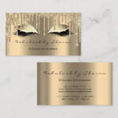 Makeup Artist Eyes Lashes Glitzer Tropfen Sepia Go Visitenkarte (Vorne/Hinten)