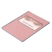 Makeup Artist Eyes Lashes Glitzer Tropfen Spark Be Notizblock (Linke Seite)