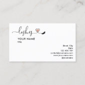 Makeup Artist Eyes Lashes Rosa Glitzer Busi Visitenkarte (Rückseite)