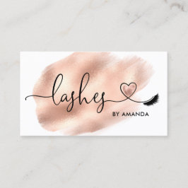 Makeup Artist Eyes Lashes Rosa Glitzer Busi Visitenkarte