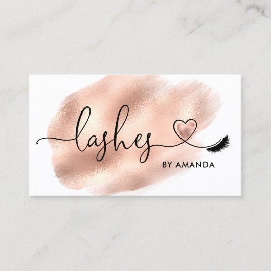 Makeup Artist Eyes Lashes Rosa Glitzer Busi Visitenkarte (Vorderseite)