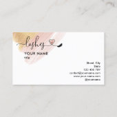 Makeup Artist Eyes Lashes Rosa Glitzer Busi Visitenkarte (Rückseite)