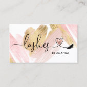 Makeup Artist Eyes Lashes Rosa Glitzer Busi Visitenkarte (Vorderseite)