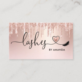 Makeup Artist Eyes Lashes Rosa Glitzer Busi Visitenkarte