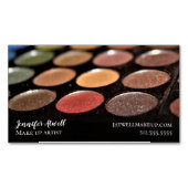 Makeup Artist Eyeshadow Palette Rainbow Glitzer Magnetische Visitenkarte (Vorderseite)