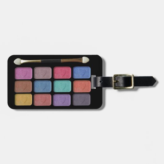 Makeup artist eyeshadows    palettedigital design gepäckanhänger (Vorderseite horizontal)