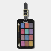 Makeup artist eyeshadows    palettedigital design gepäckanhänger (Vorderseite vertikal)